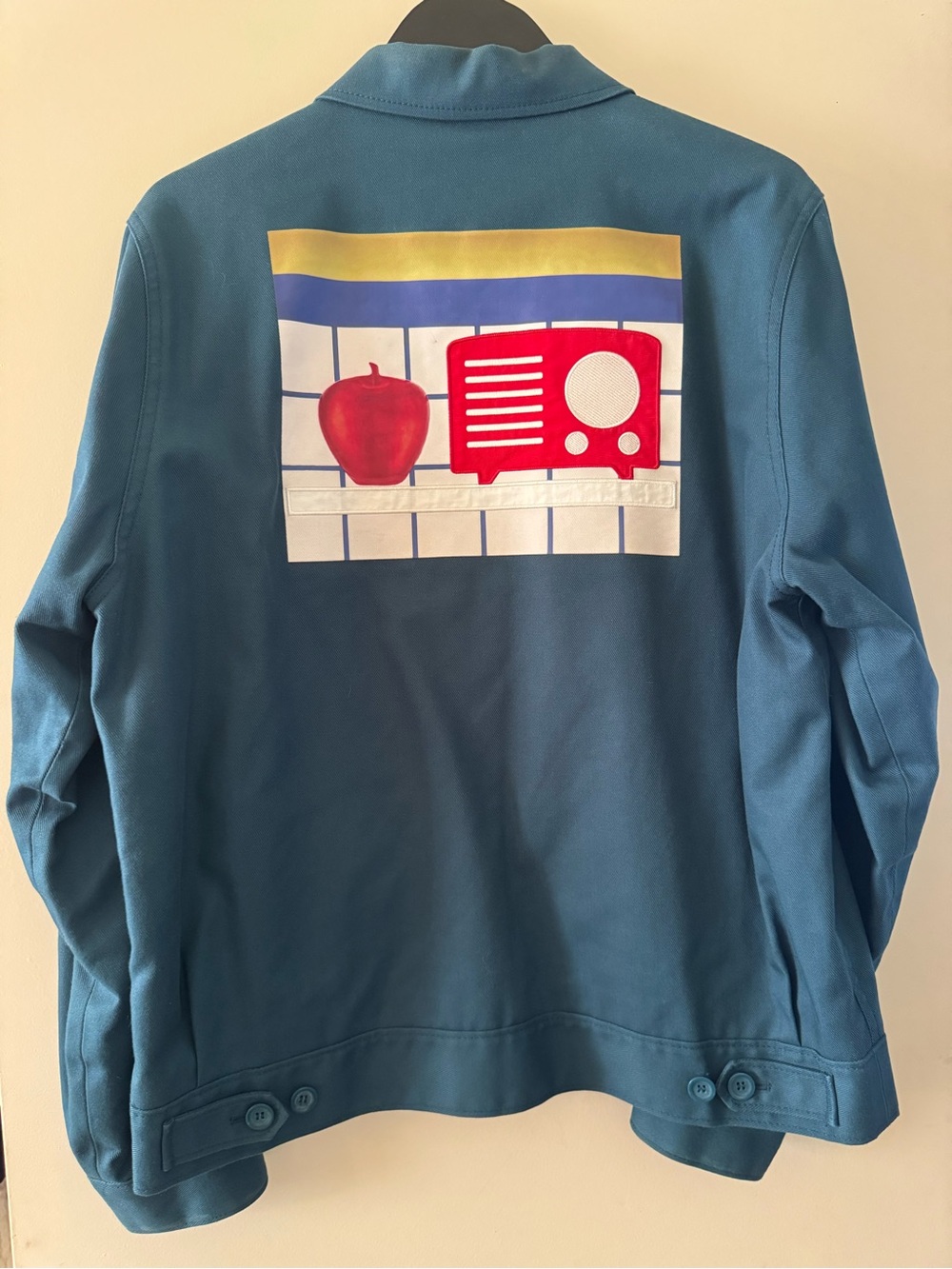 Coach Tom Wesselmann Teal Jacket Lip Patch zip jacket - Picture 2 of 7